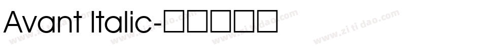 Avant Italic字体转换